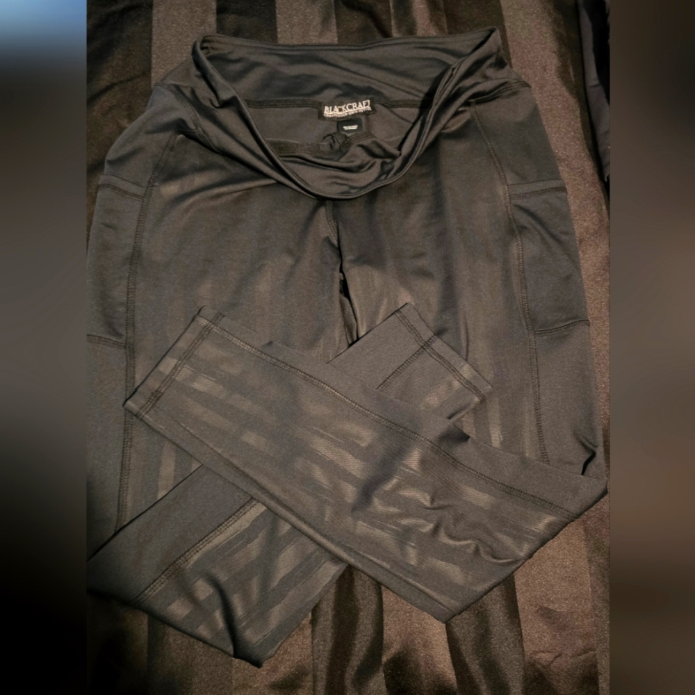 Blackcraft Cult Striped Yoga Leggings with Pockets